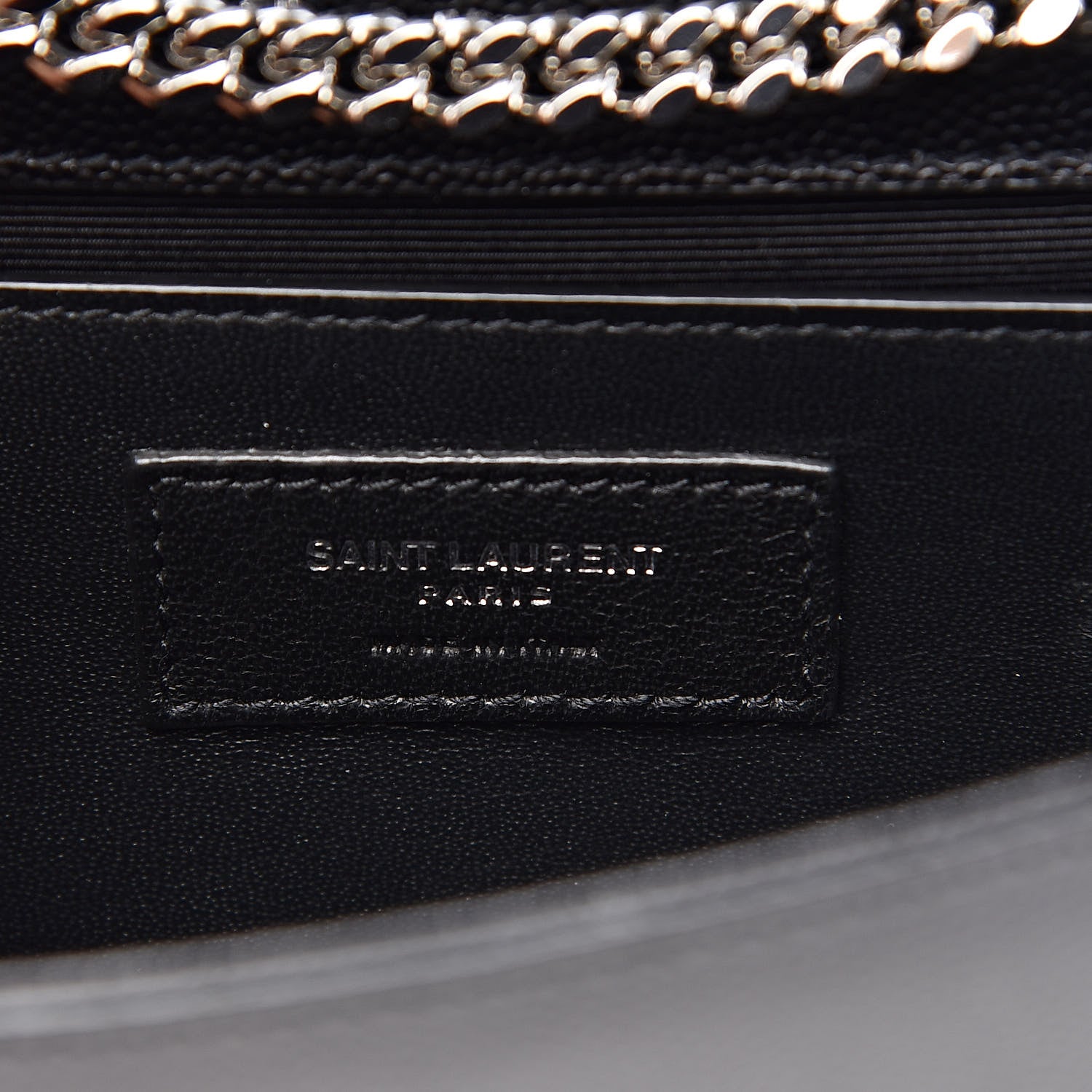 Saint Laurent Grain De Poudre Small Monogram Kate Satchel Black 7 of 9