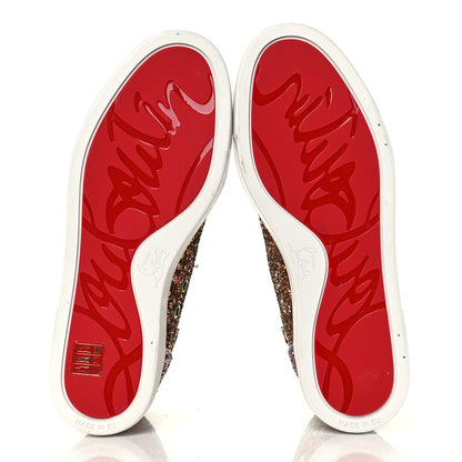 Christian Louboutin Bip Bip Glitter Womens Orlato Flat Sneakers 37 Multicolor 7 of 12