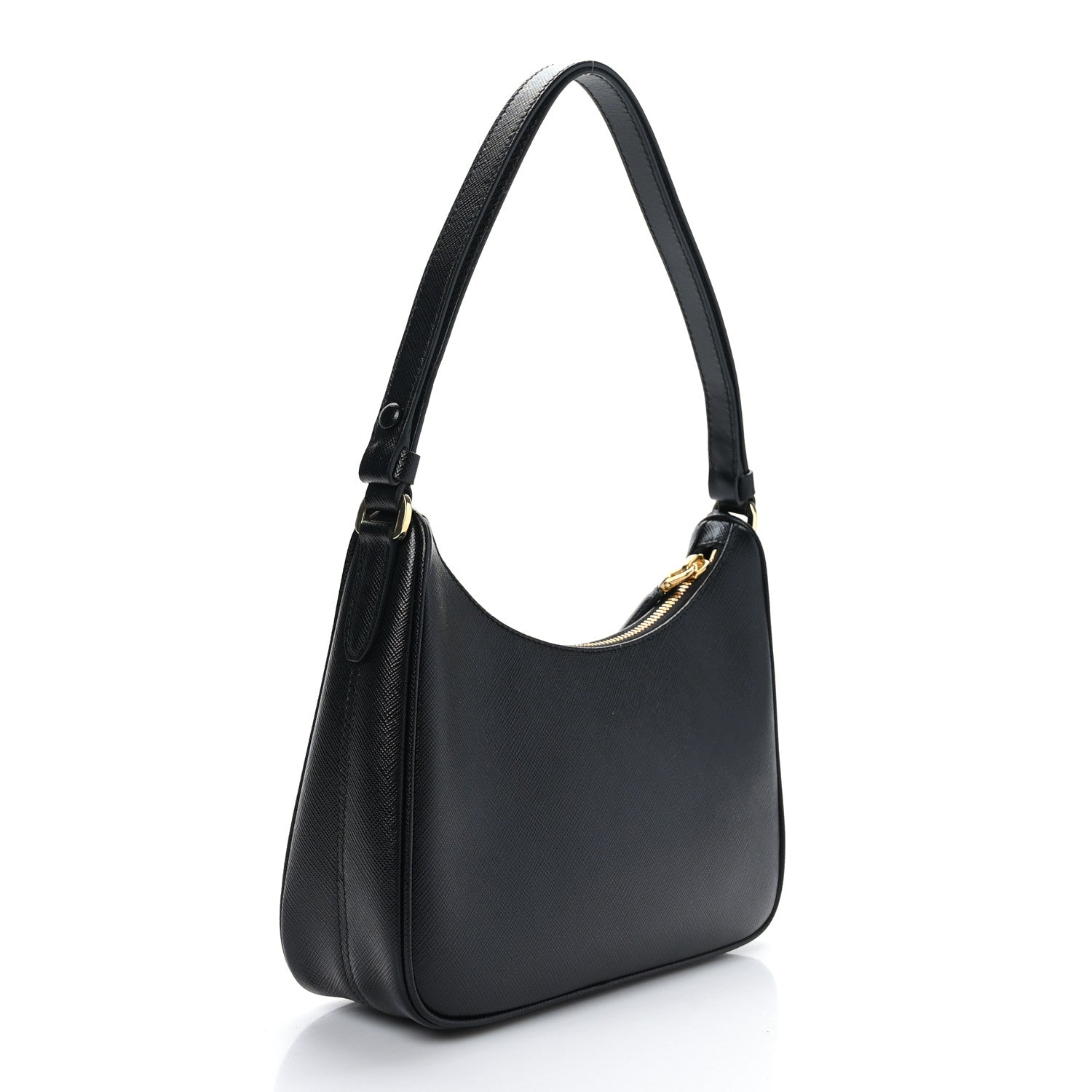 Prada Saffiano Lux Mini Re-Edition Shoulder Bag Black 3 of 8