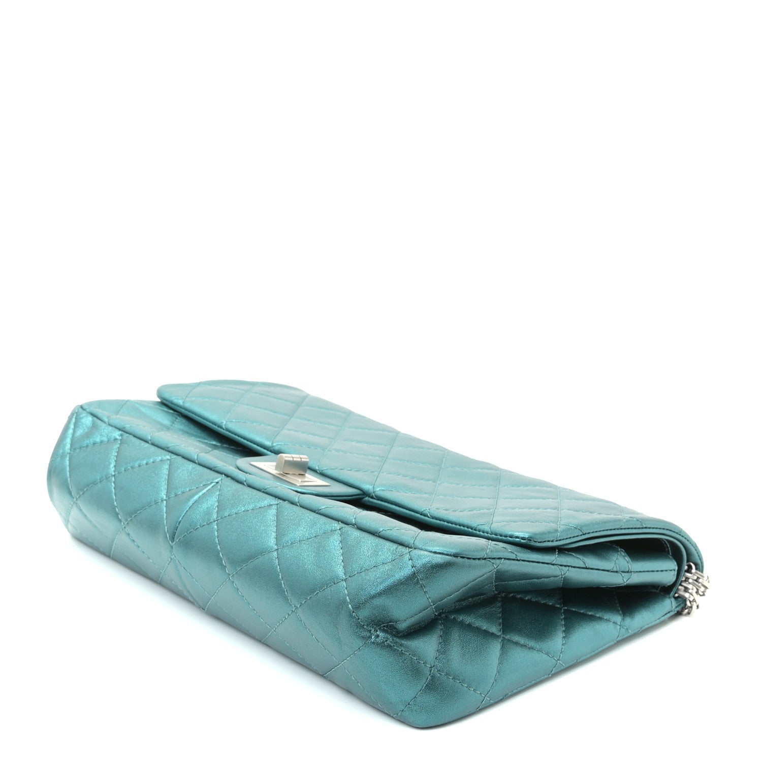 Chanel Metallic Calfskin Quilted 2.55 Reissue 226 Flap Turquoise 6 of 7