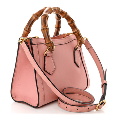 Gucci Wonka Grain Calfskin Mini Diana Tote Bag Wild Rose Fuxia Fluo 3 of 11
