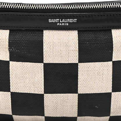 Saint Laurent Canvas Classic Belt Bag Black White 8 of 16