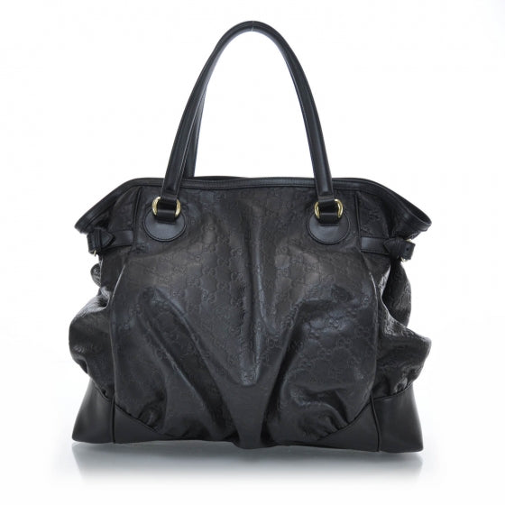 Gucci Guccissima Full Moon Tote Black 1 of 10