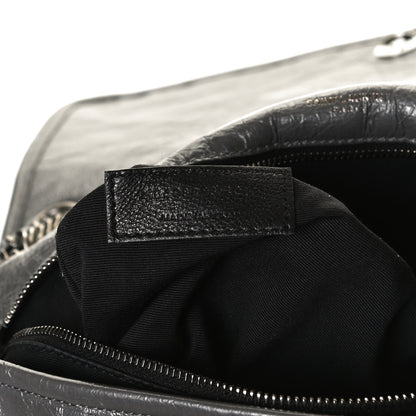 Saint Laurent Crinkled Calfskin Matelasse Monogram Large Niki Chain Satchel Storm 7 of 11
