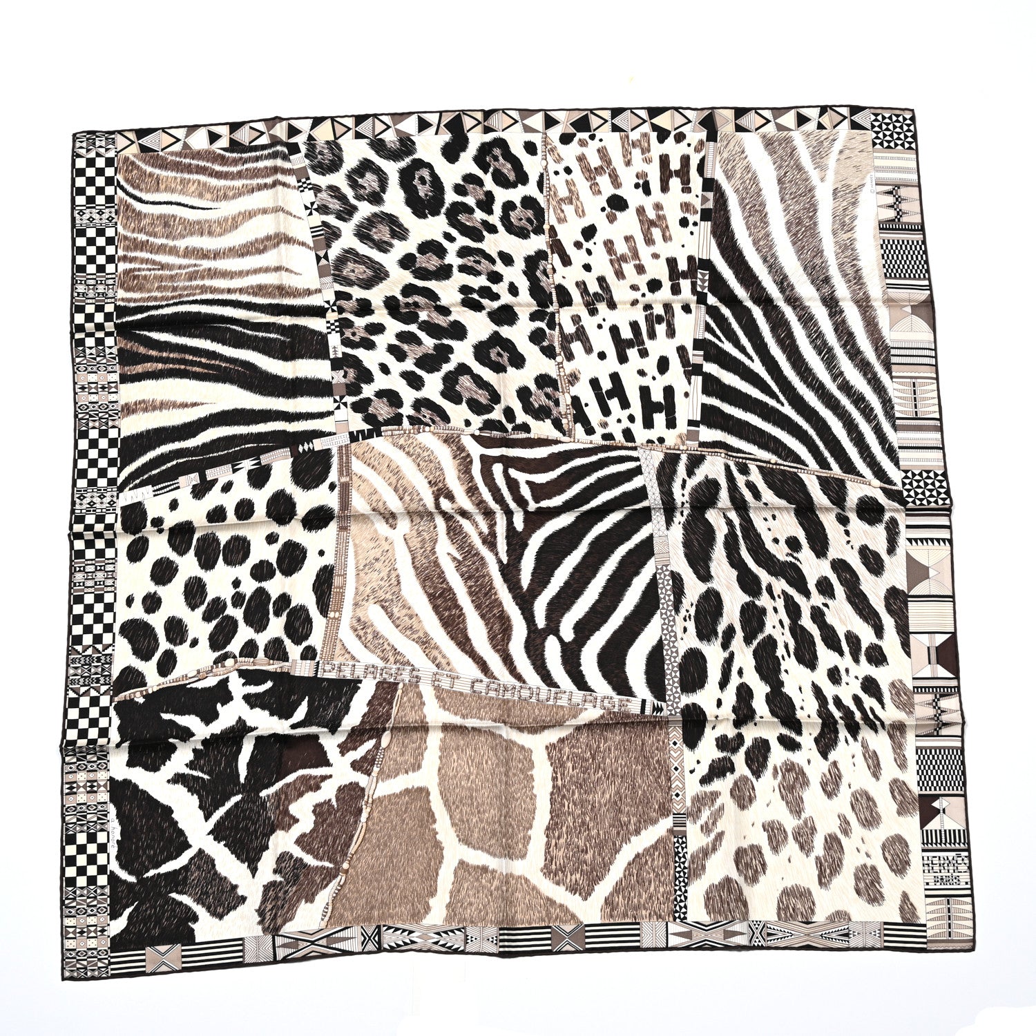 Hermes Silk Pelages et Camouflage Scarf 90 1 of 5