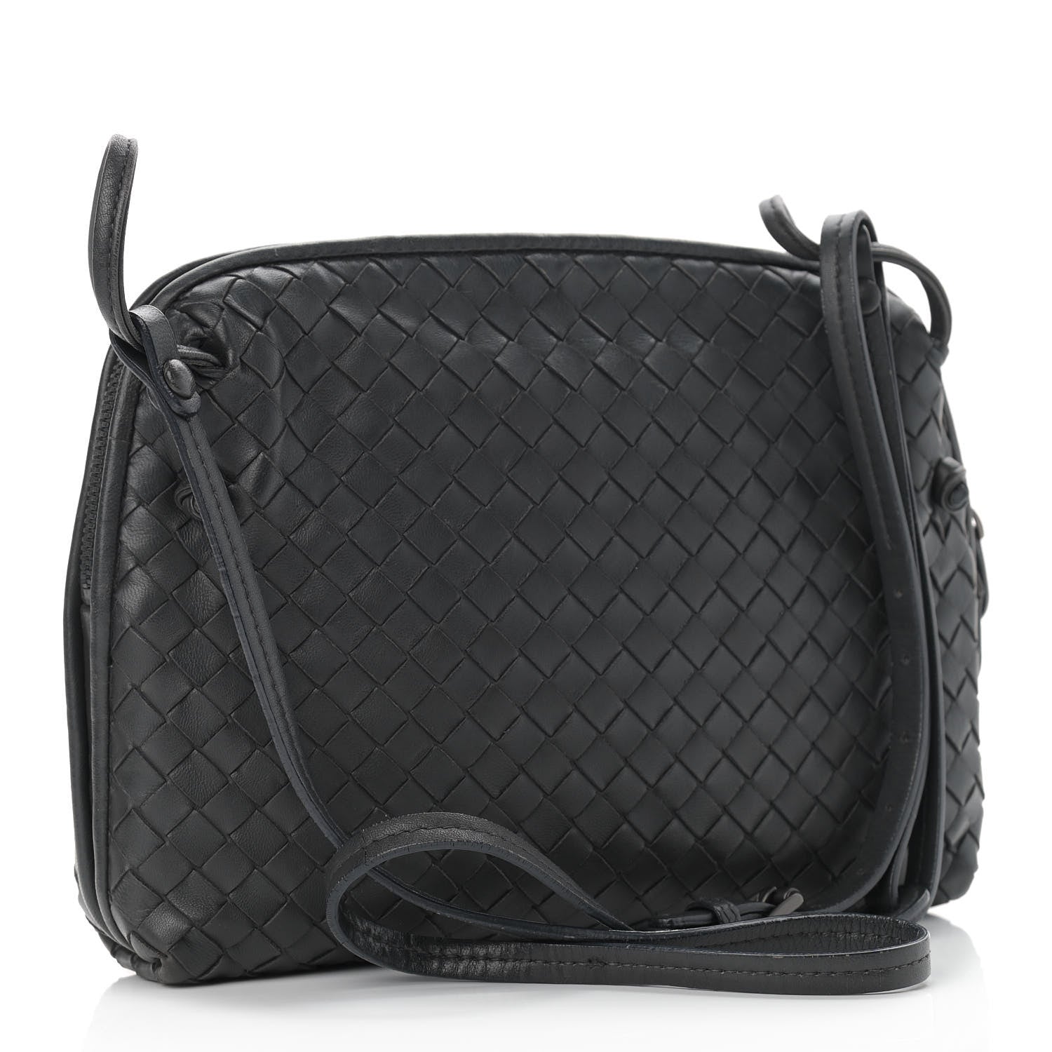 Bottega Veneta Nappa Intrecciato Pillow Crossbody Messenger Light Grey 4 of 14