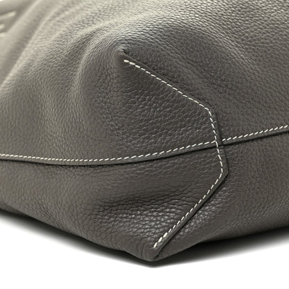 Hermes Taurillon Clemence Double Sens 36 Reversible Tote Gris Perle Etain 8 of 15