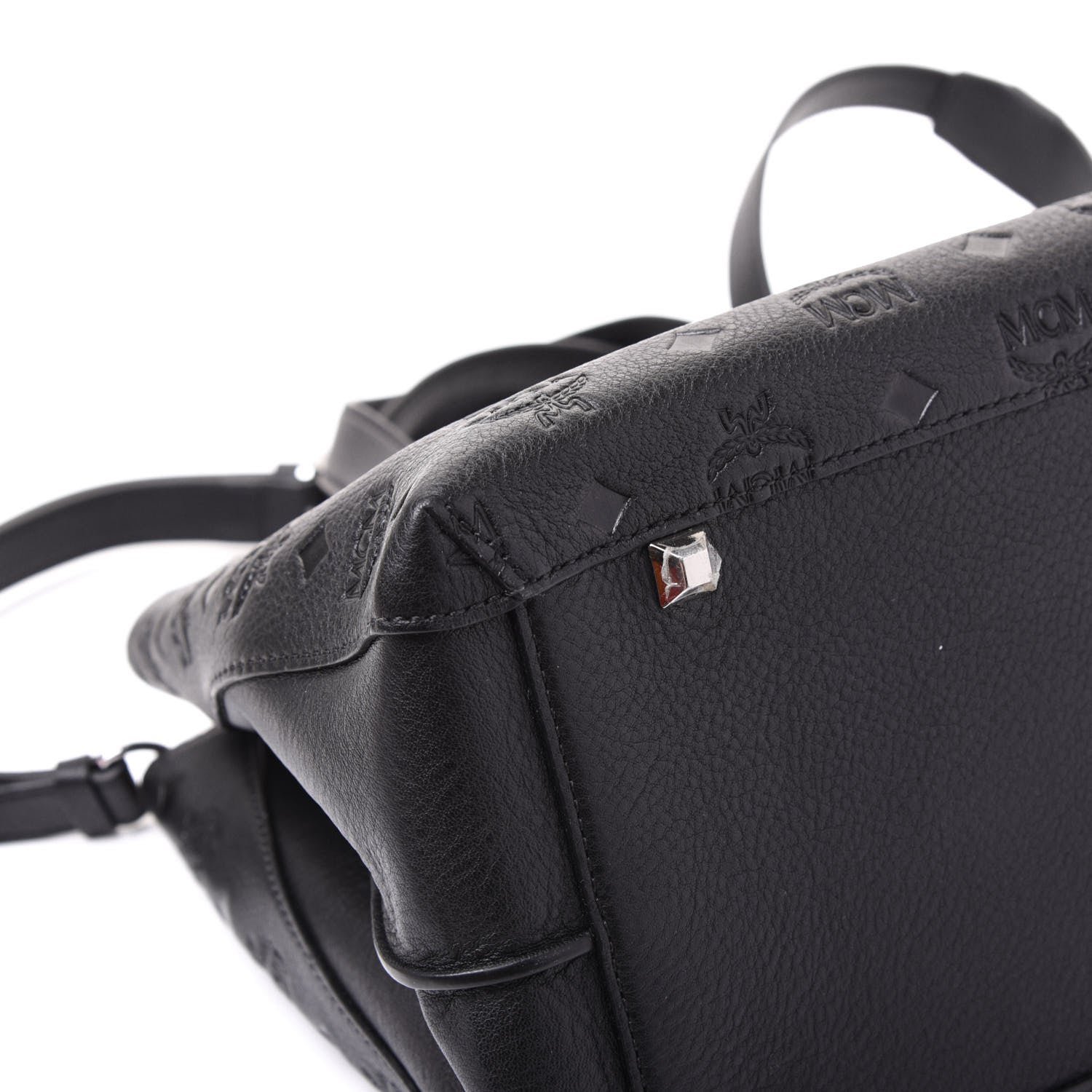 MCM Calfskin Ottomar Monogram Large Essential Tote Black 7 of 12