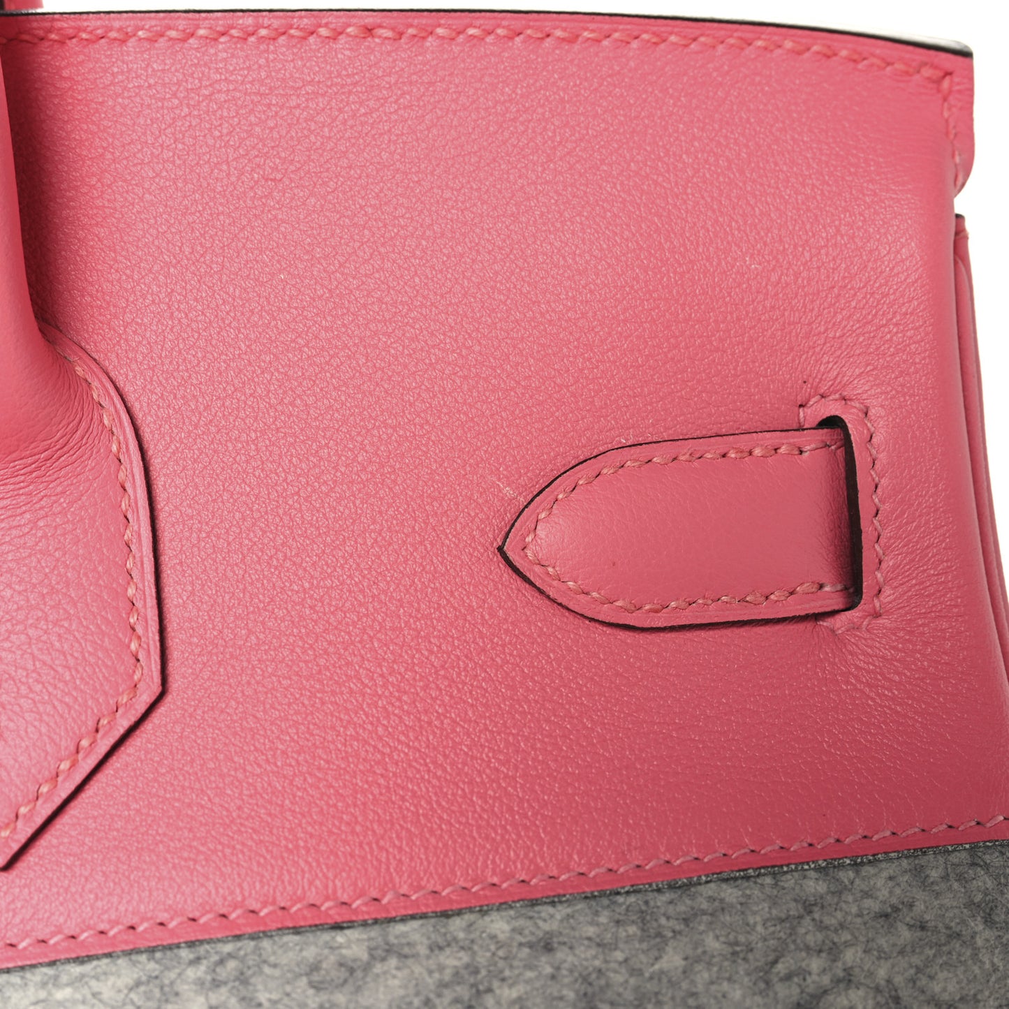 Evercolor Todoo Feutre HAC Birkin 40 Gris Clair Rose Azalee
