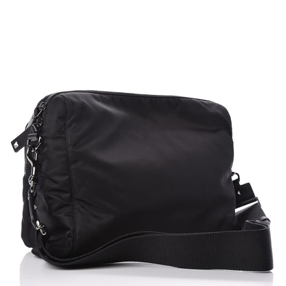 Valentino Garavani Nylon Mens VLTN Padded Messenger Bag Black 3 of 9