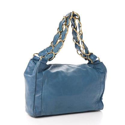 Chanel Lambskin Small Olsen Shoulder Bag Blue 3 of 12