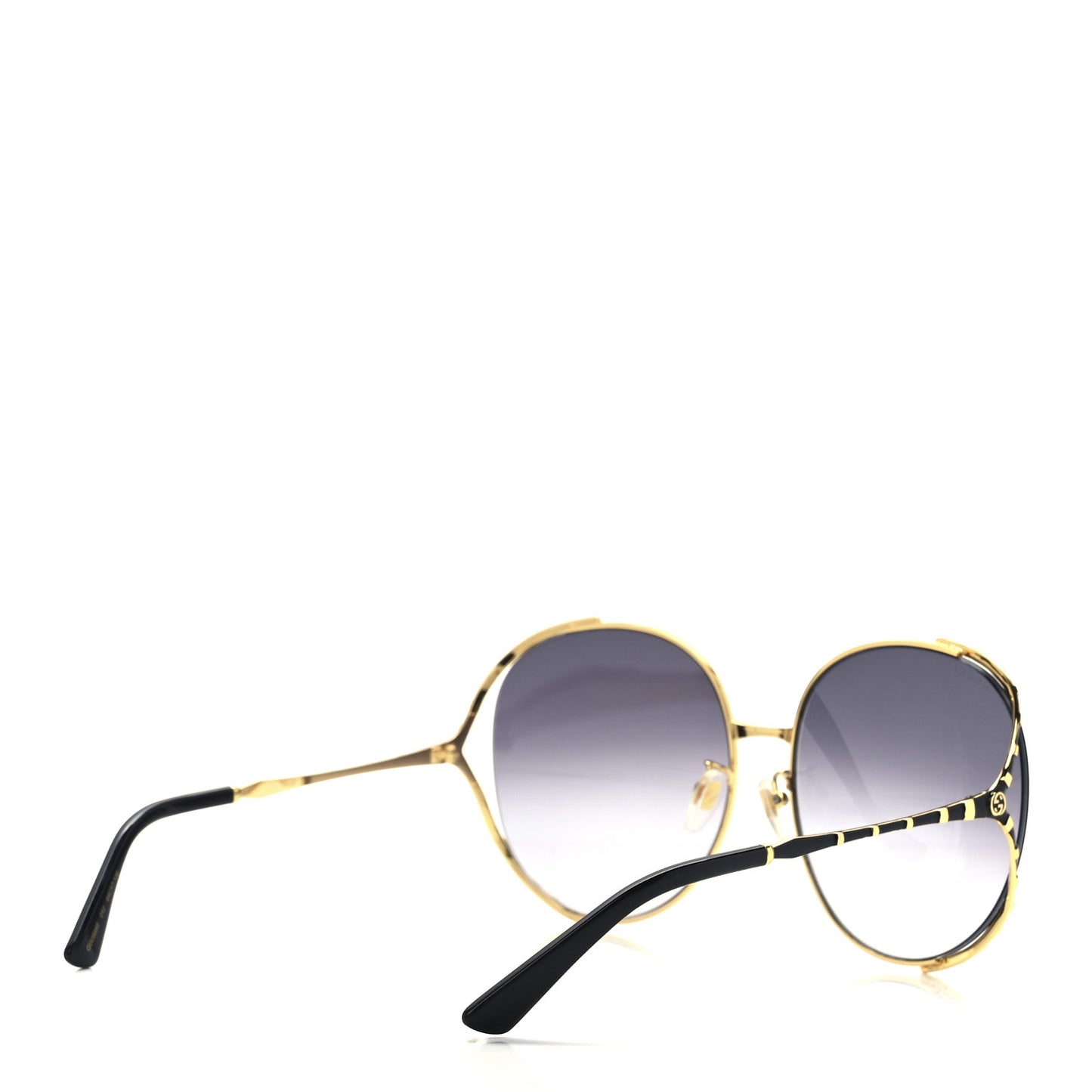 Metal Round Frame GG0595S Sunglasses Gold Black
