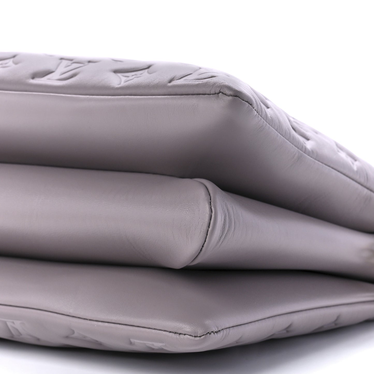 Lambskin Embossed Monogram Coussin MM Grey