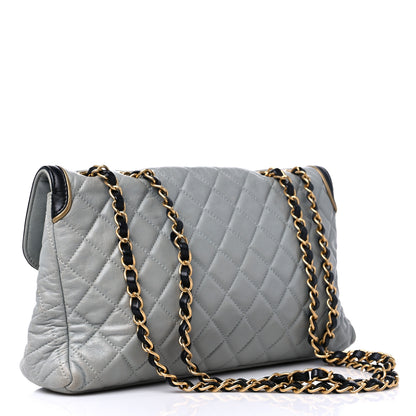 Chanel Lambskin Quilted Mademoiselle East West Flap Light Grey 3 of 15