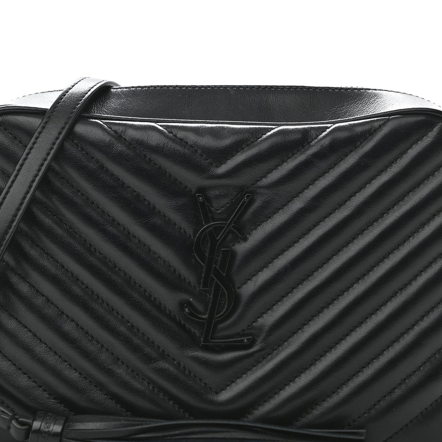 Calfskin Matelasse Monogram Lou Camera Bag Black