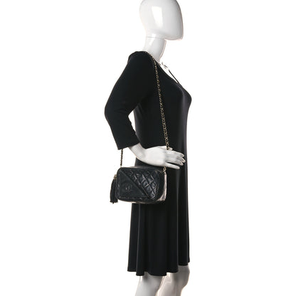 Chanel Lambskin Quilted Tassel Camera Case Black 2 of 17
