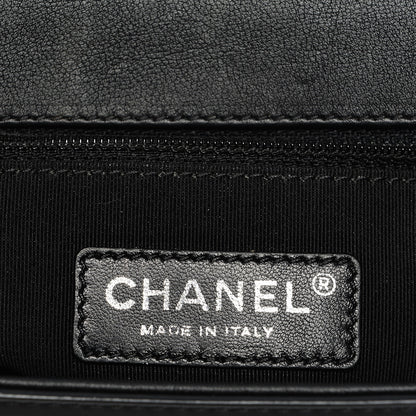 Chanel Patent Calfskin Quilted New Medium Plexiglass Boy Flap Black 6 of 8