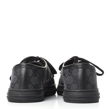 Gucci GG Monogram Calfskin Womens Low Top Sneakers 36.5 Piombo Black 6 of 10