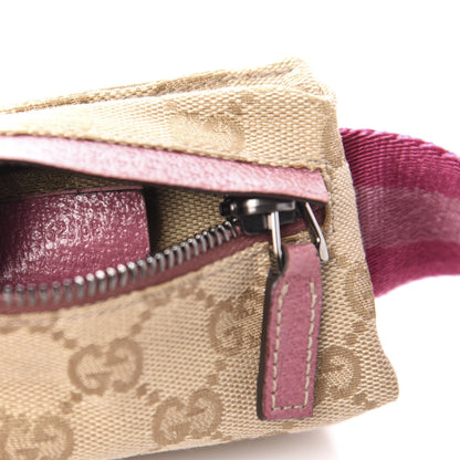 Gucci GG Monogram Web Double Pocket Belt Bag Pink 7 of 10