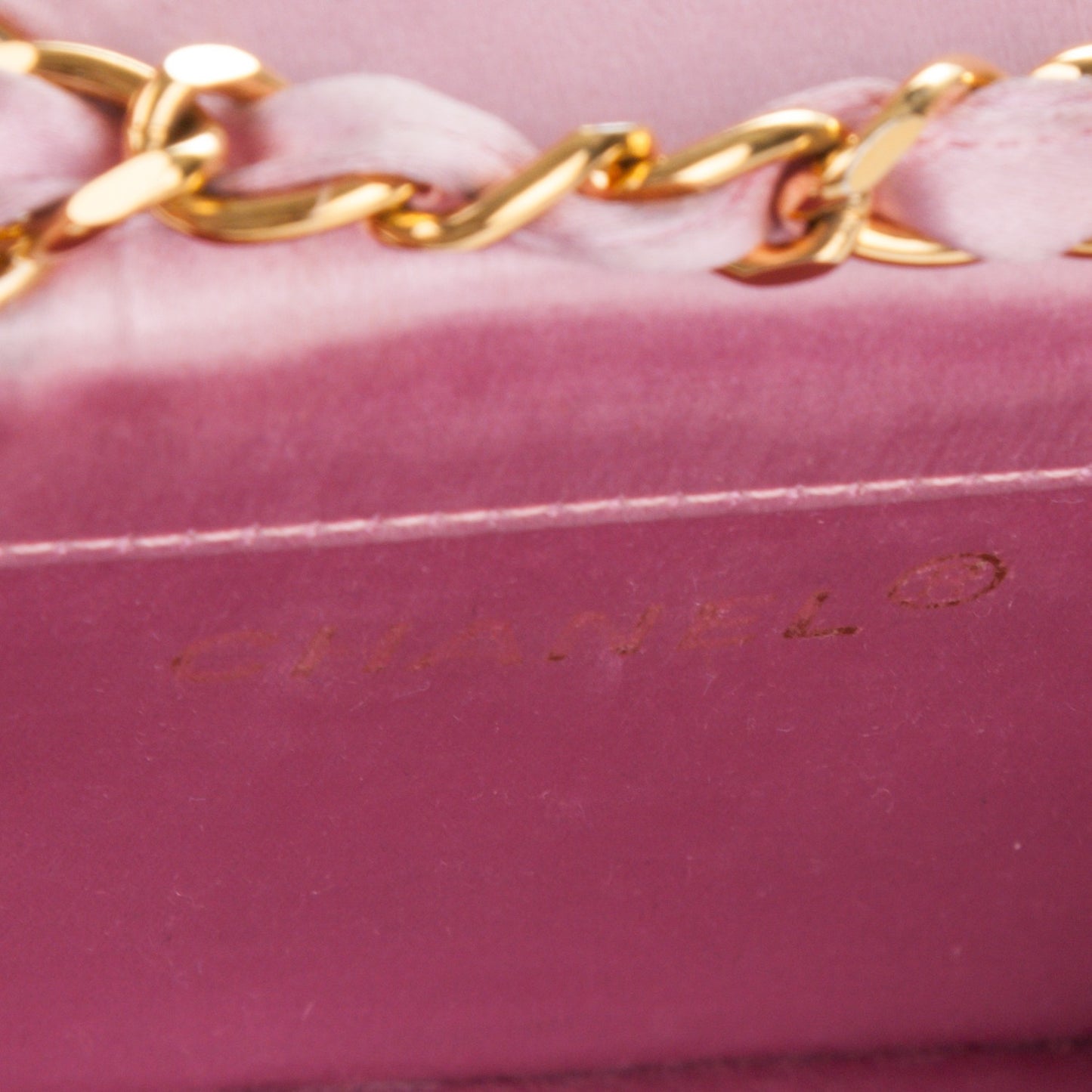 Satin Quilted Micro Mini Flap Pink
