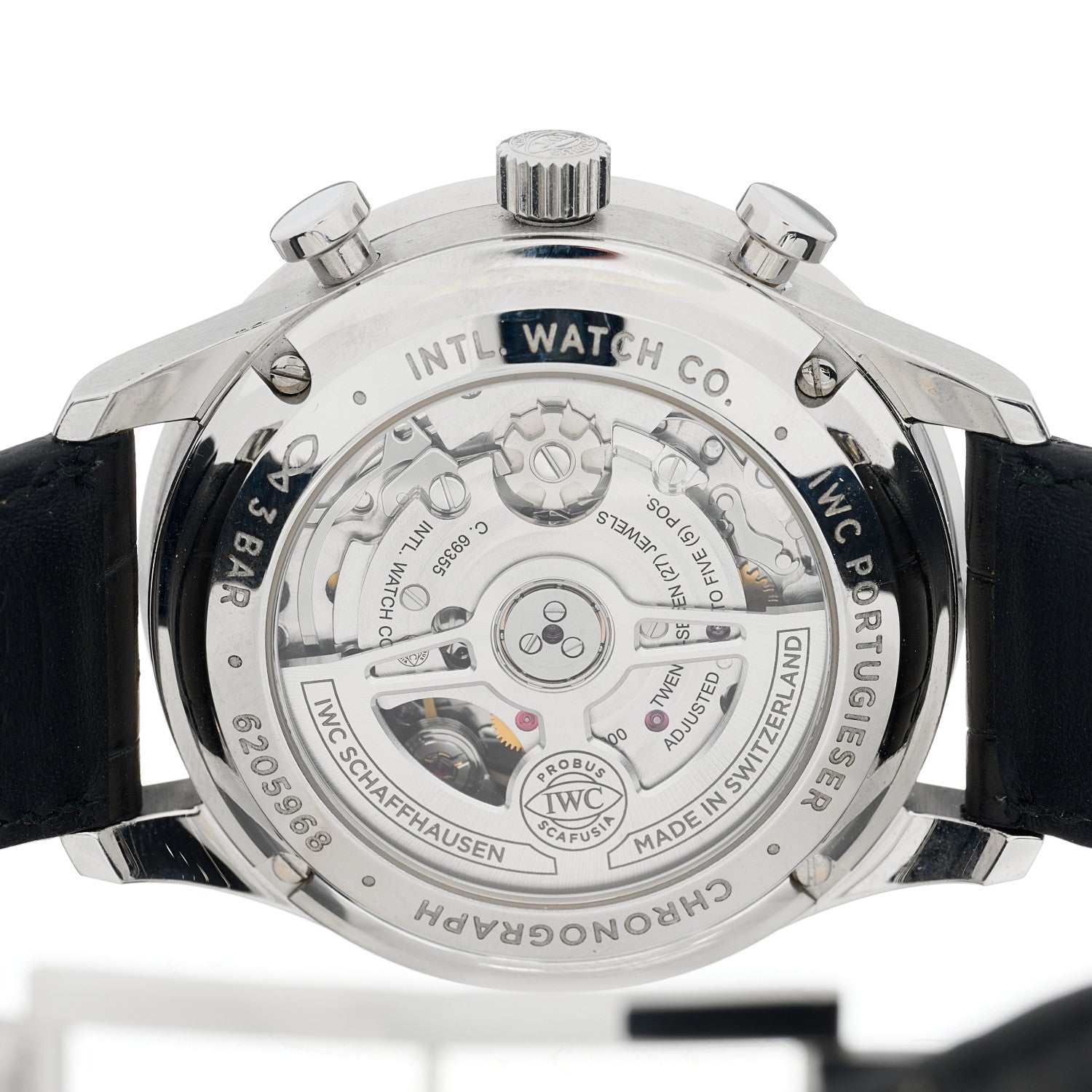 IWC Stainless Steel Alligator 41mm Portuguese Chronograph Automatic Watch IW371605 4 of 6