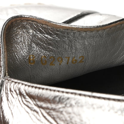 Chanel Laminated Goatskin CC Espadrilles 38 Silver 9 of 11