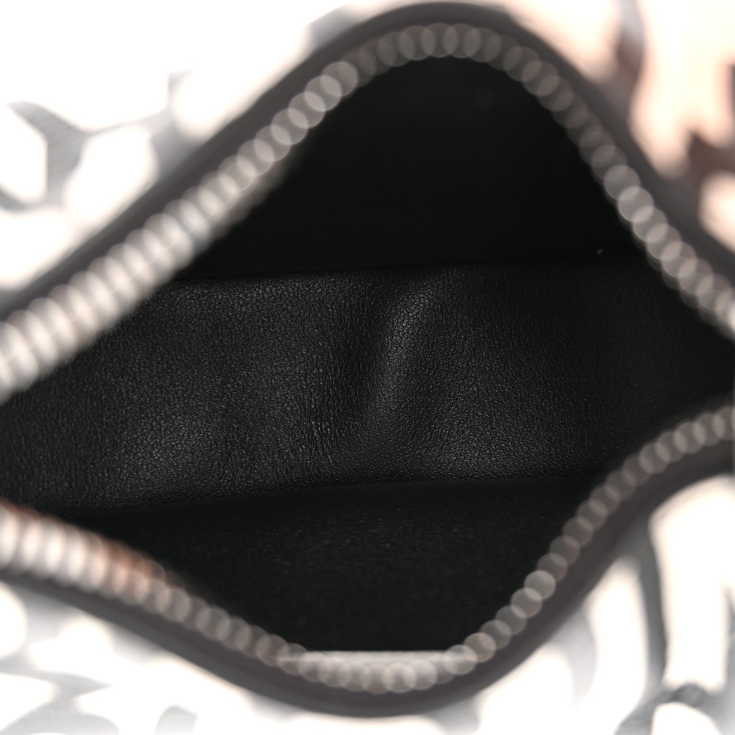 Fendi X MARC JACOBS Nappa Vitello King Logo Print Nano Fendigraphy Hobo Charm White Black 5 of 9