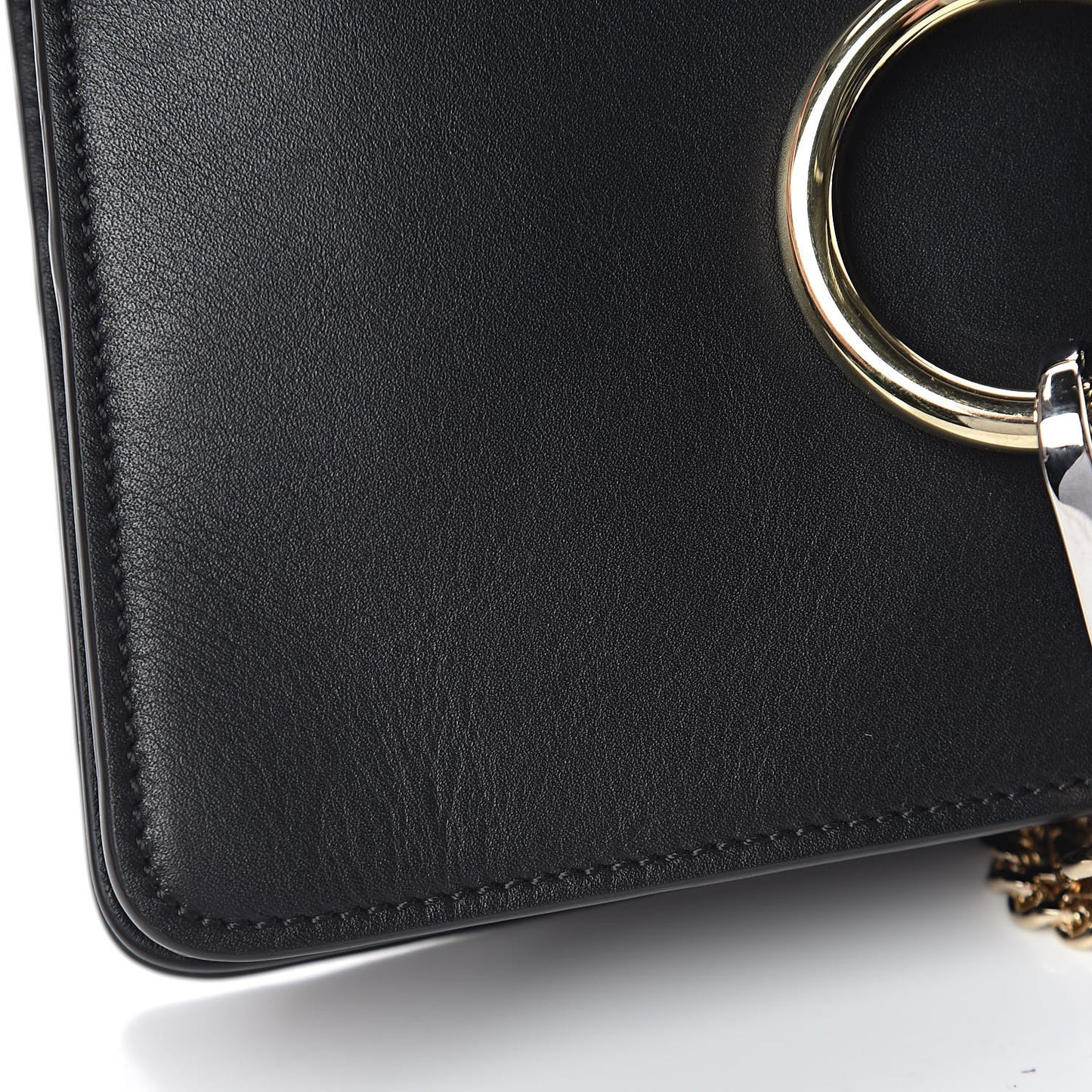 Suede Calfskin Mini Faye Bracelet Bag Black