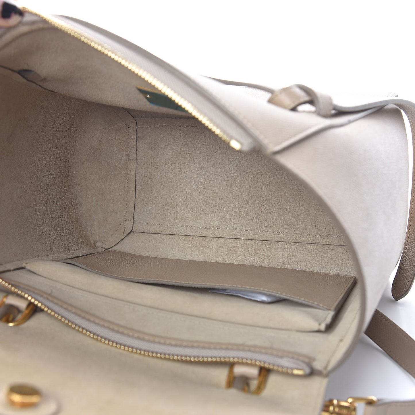 Grained Calfskin Micro Belt Bag Light Taupe