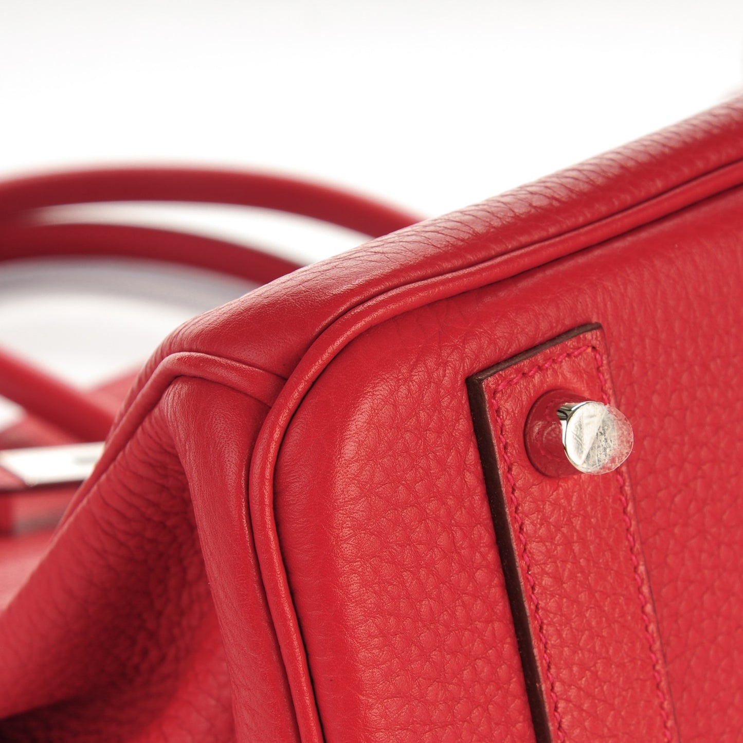 Taurillon Clemence Birkin 40 Rouge Casaque