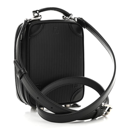 Fendi Vitello Astro Rubber Effect Mini Trolley Bag Black 2 of 9