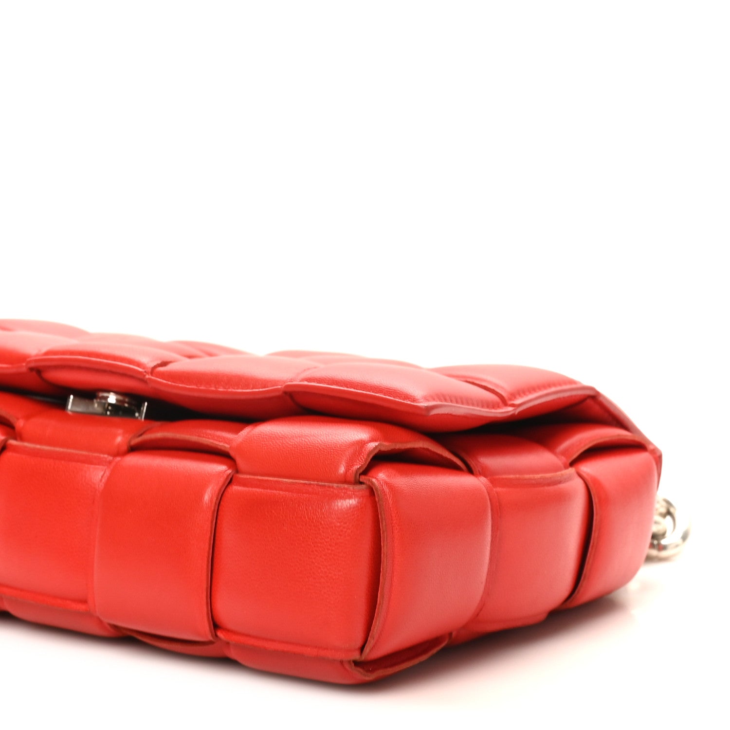 Bottega Veneta Lambskin Maxi Intreccio Padded Chain Cassette Crossbody Bag Nail Polish 9 of 9