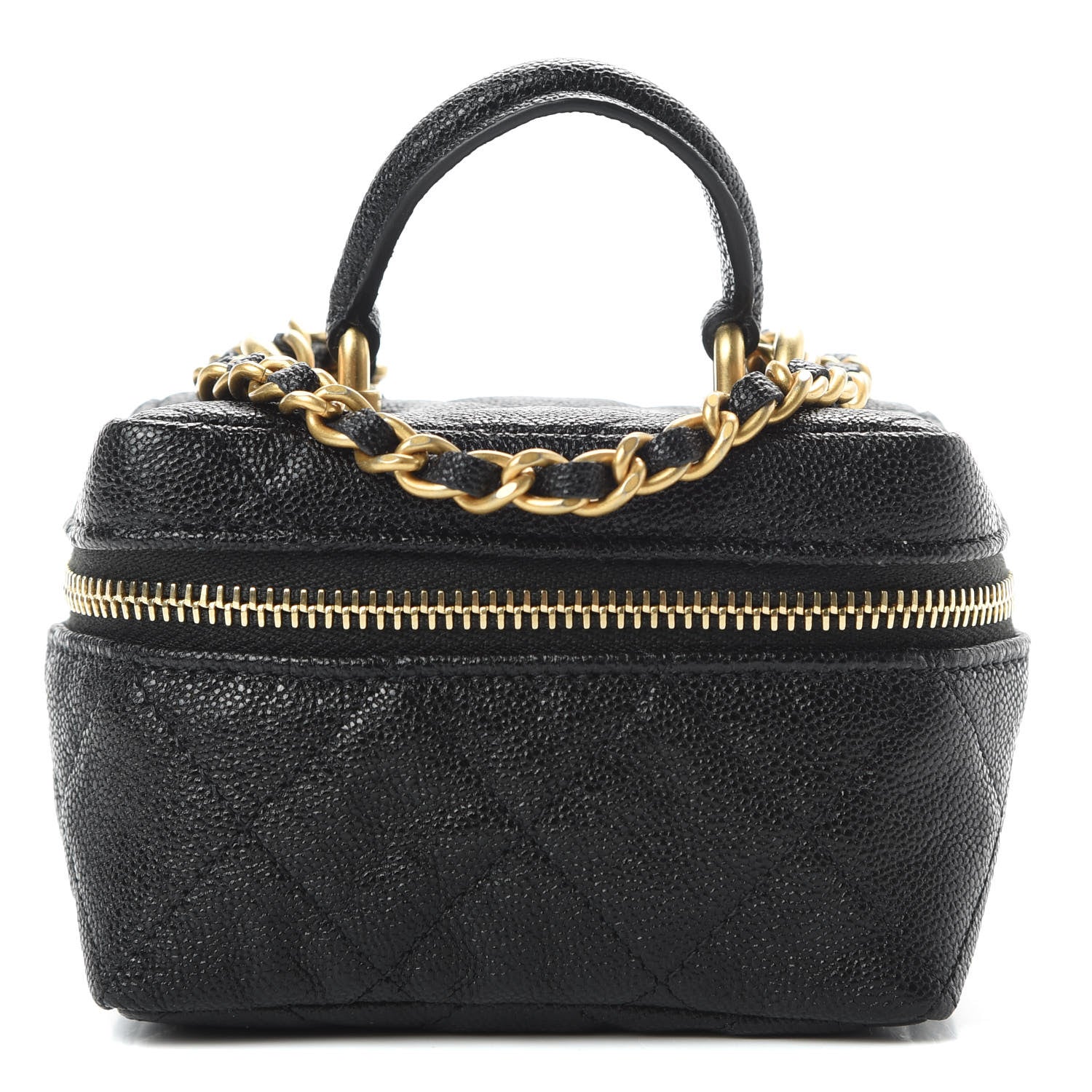 Chanel Caviar Quilted Mini Top Handle Vanity With Chain Black 1 of 11