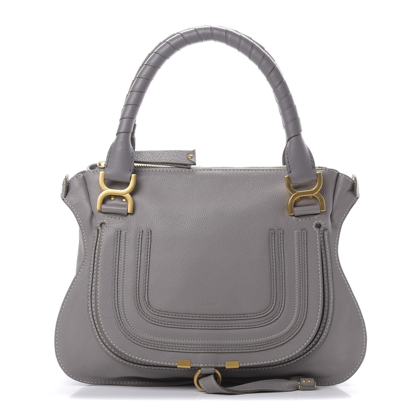 Calfskin Medium Marcie Satchel Cashmere Grey