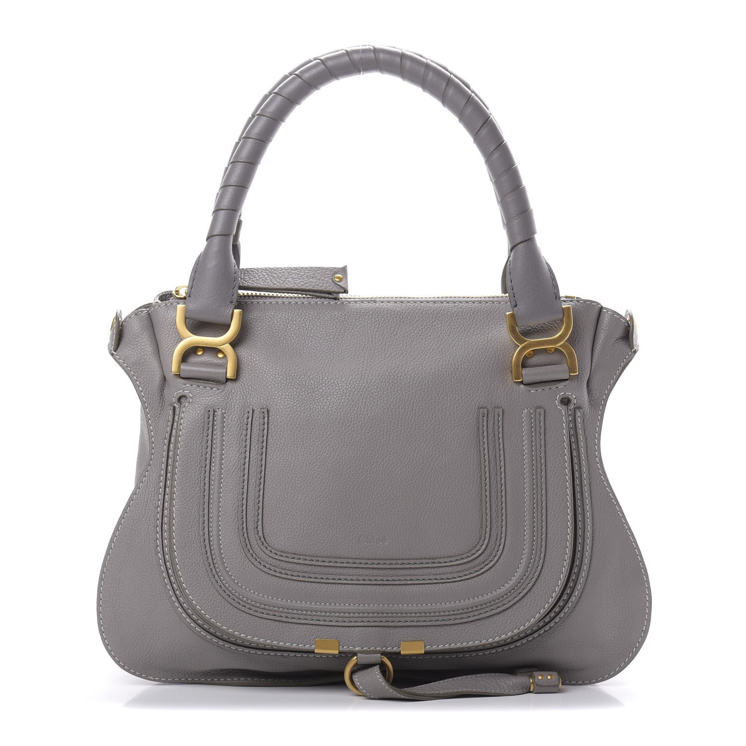 Chloe Calfskin Medium Marcie Satchel Cashmere Grey 1 of 11
