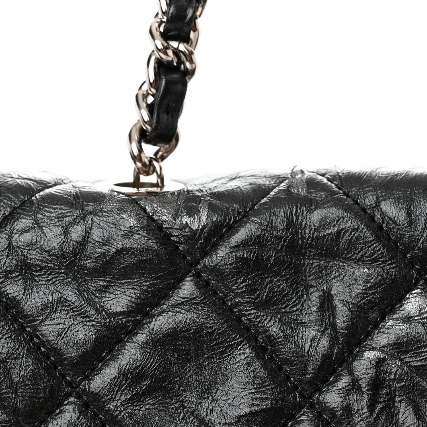 Chanel Metallic Crumpled Calfskin Big Bang Large Flap Bag Black 13 of 15