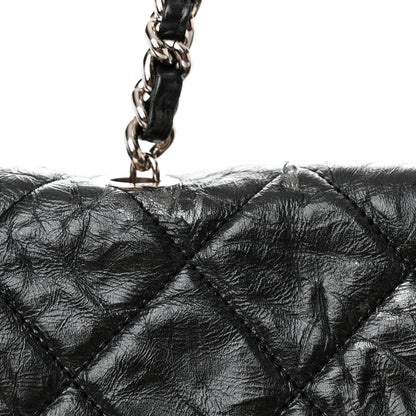 Chanel Metallic Crumpled Calfskin Big Bang Large Flap Bag Black 13 of 15