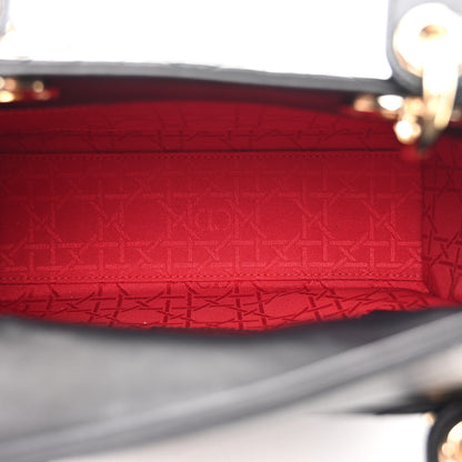 Christian Dior Lambskin Cannage Small Lucky Badges My Lady Dior Black 5 of 11