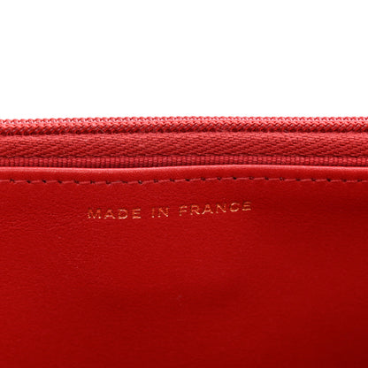Chanel Caviar Quilted Wallet on Chain WOC Red 8 of 11