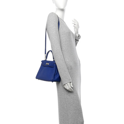 Hermes Swift Kelly Retourne 25 Bleu Electrique 2 of 10