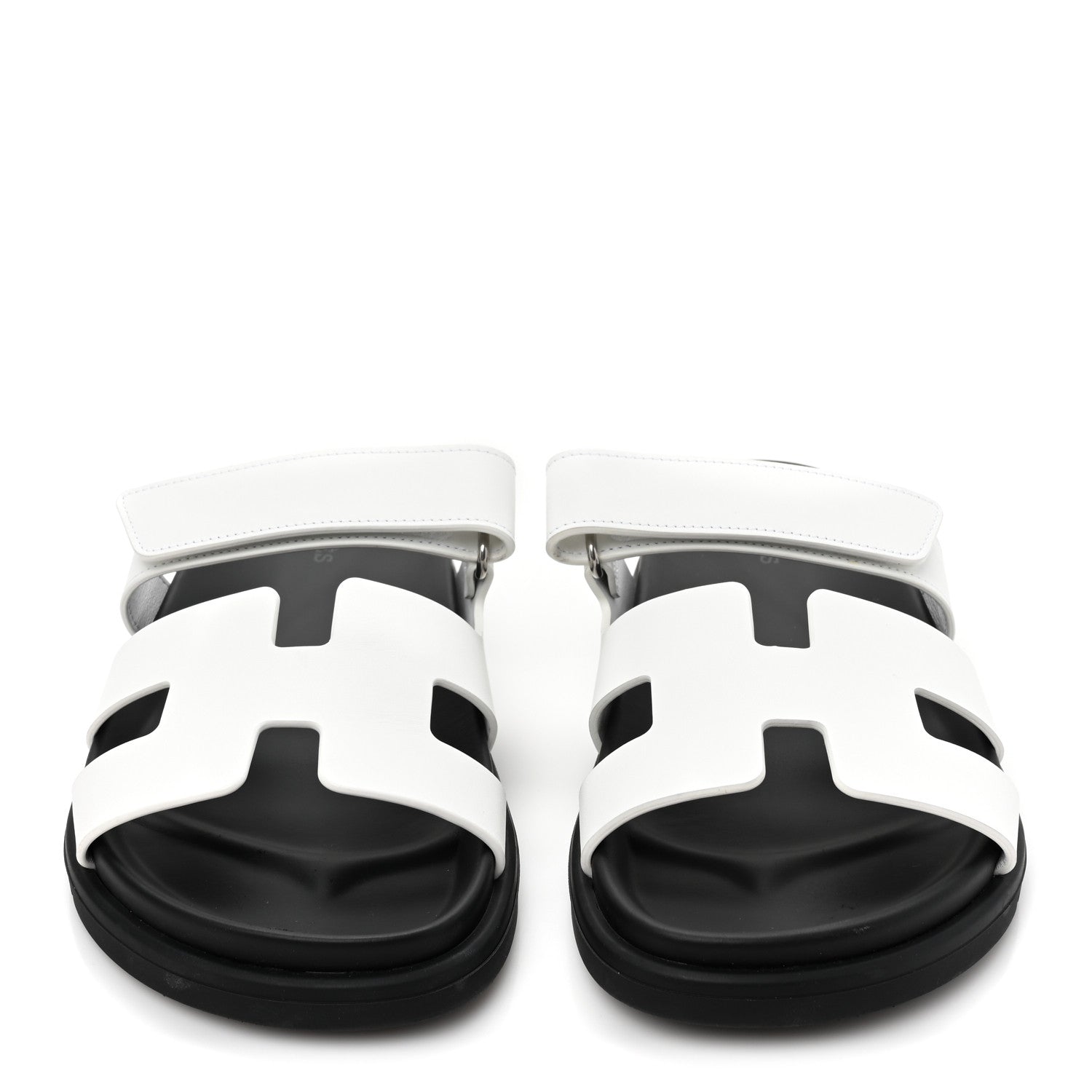 Hermes Calfskin Womens Chypre Sandals 37 White 2 of 11