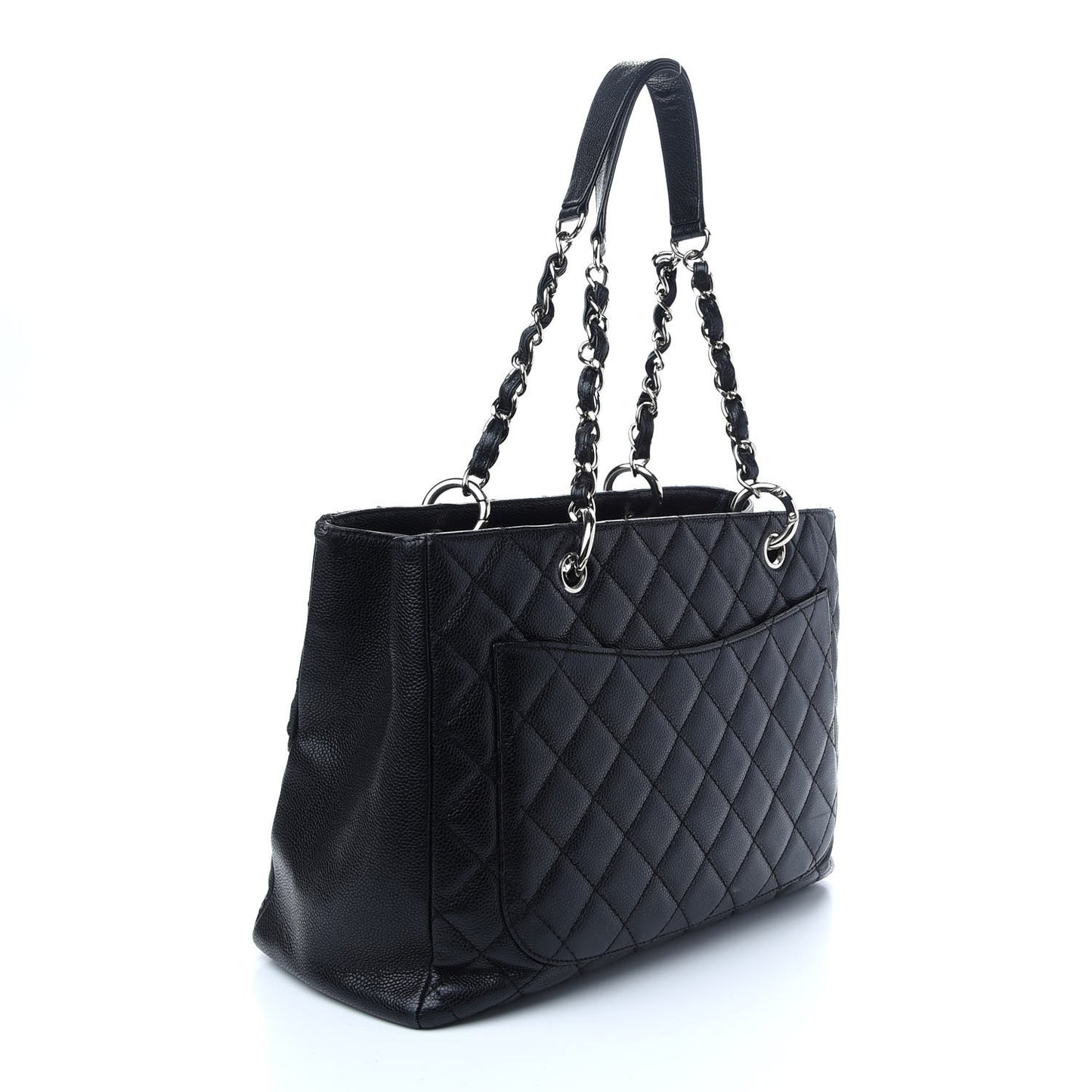 Caviar Quilted Grand Shopping Tote GST Black