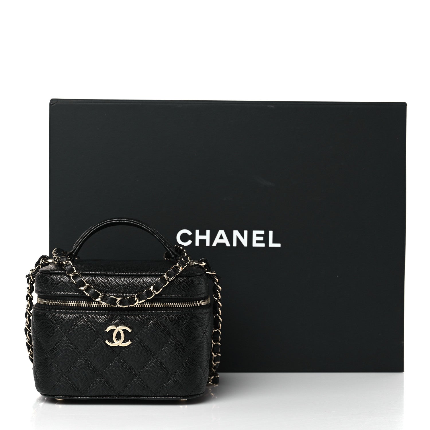 Chanel Caviar Quilted Small CC Vanity Case Black 10 of 10
