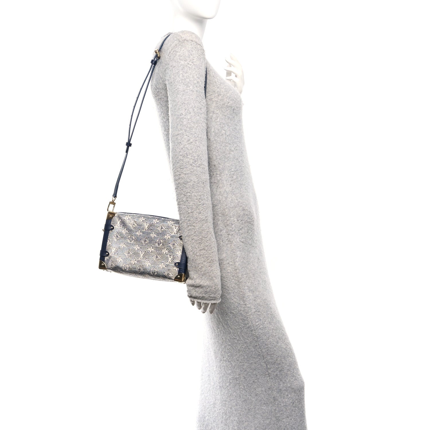 Louis Vuitton Monoglam Side Trunk MM Blue 2 of 10