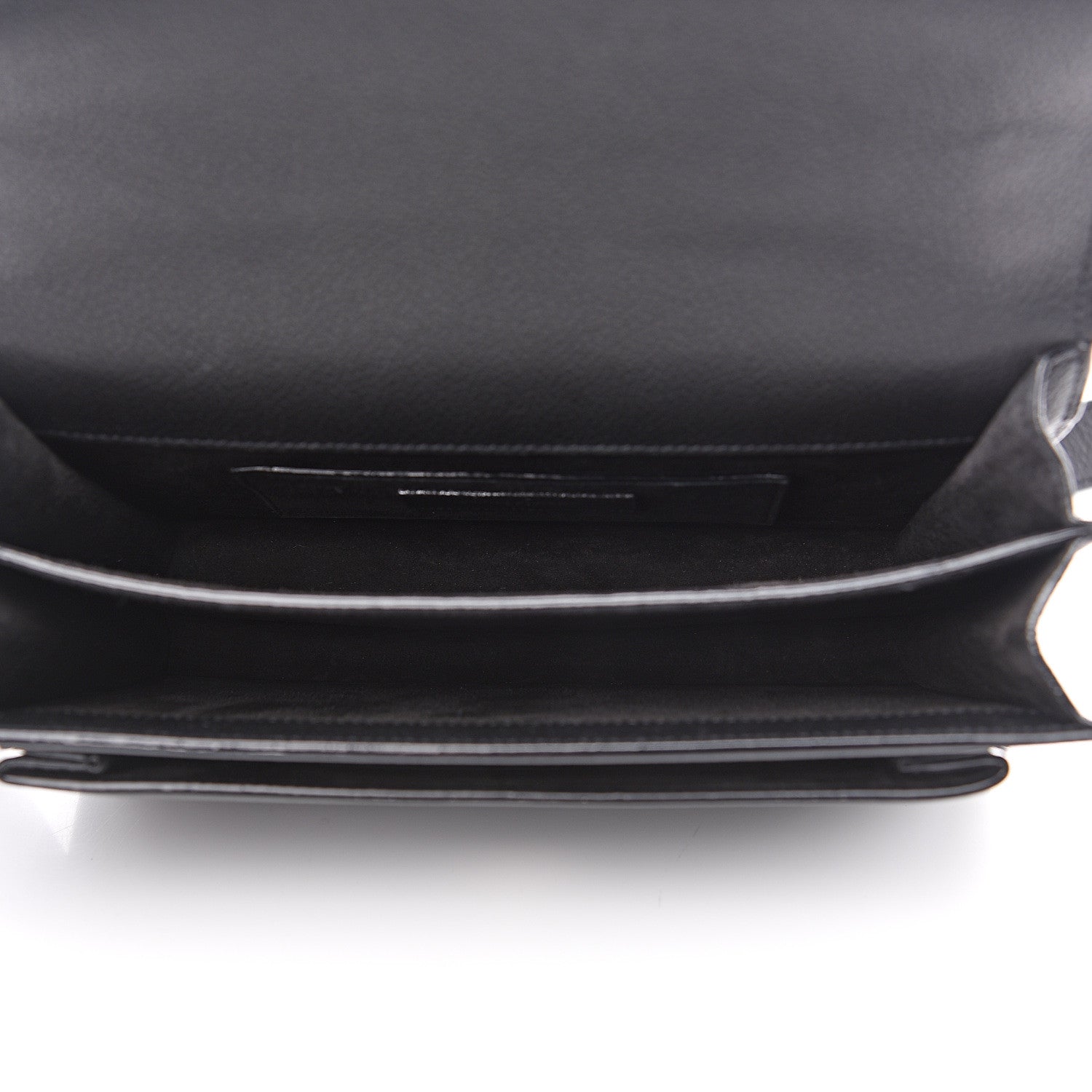 Saint Laurent Grained Calfskin Monogram Sunset Satchel Black 4 of 8