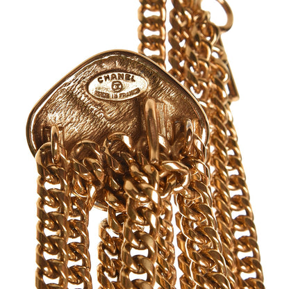 Chanel Multi Strand Chain Short Necklace Gold 3 of 5