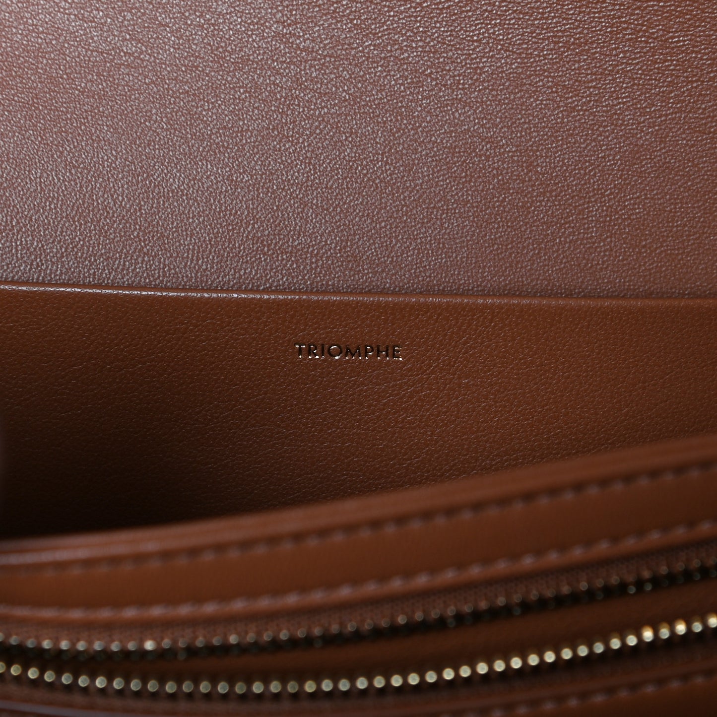 Calfskin Triomphe Canvas Medium Triomphe Tan