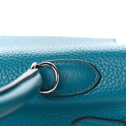 Hermes Taurillon Clemence Kelly Retourne 35 Bleu Izmir 25 of 33