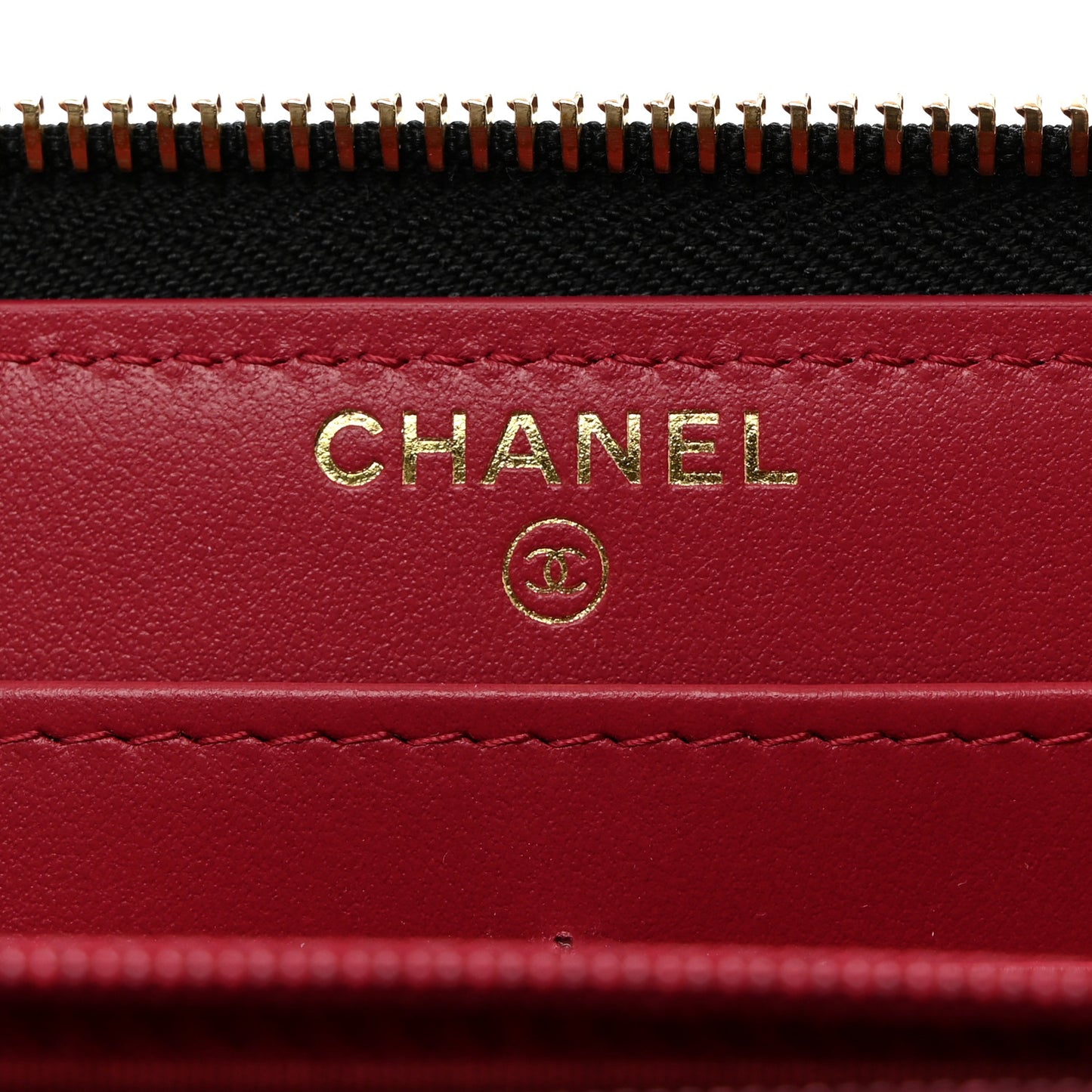 Lambskin Quilted 19 Long Zipped Around Wallet Black