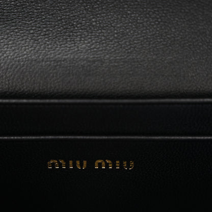 Miu Miu Nappa Matelasse Flap Card Holder Black 6 of 8